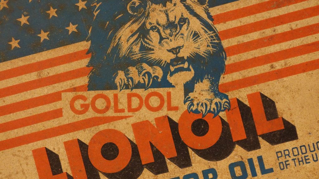 LIONOIL Goldol oude reclame smeermiddelen
